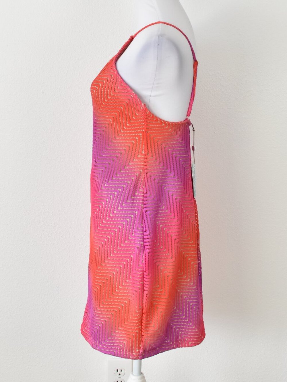 Luli Fama Luli Sunset Diamond Cut Short Dress NEW - M - Picture 4 of 11